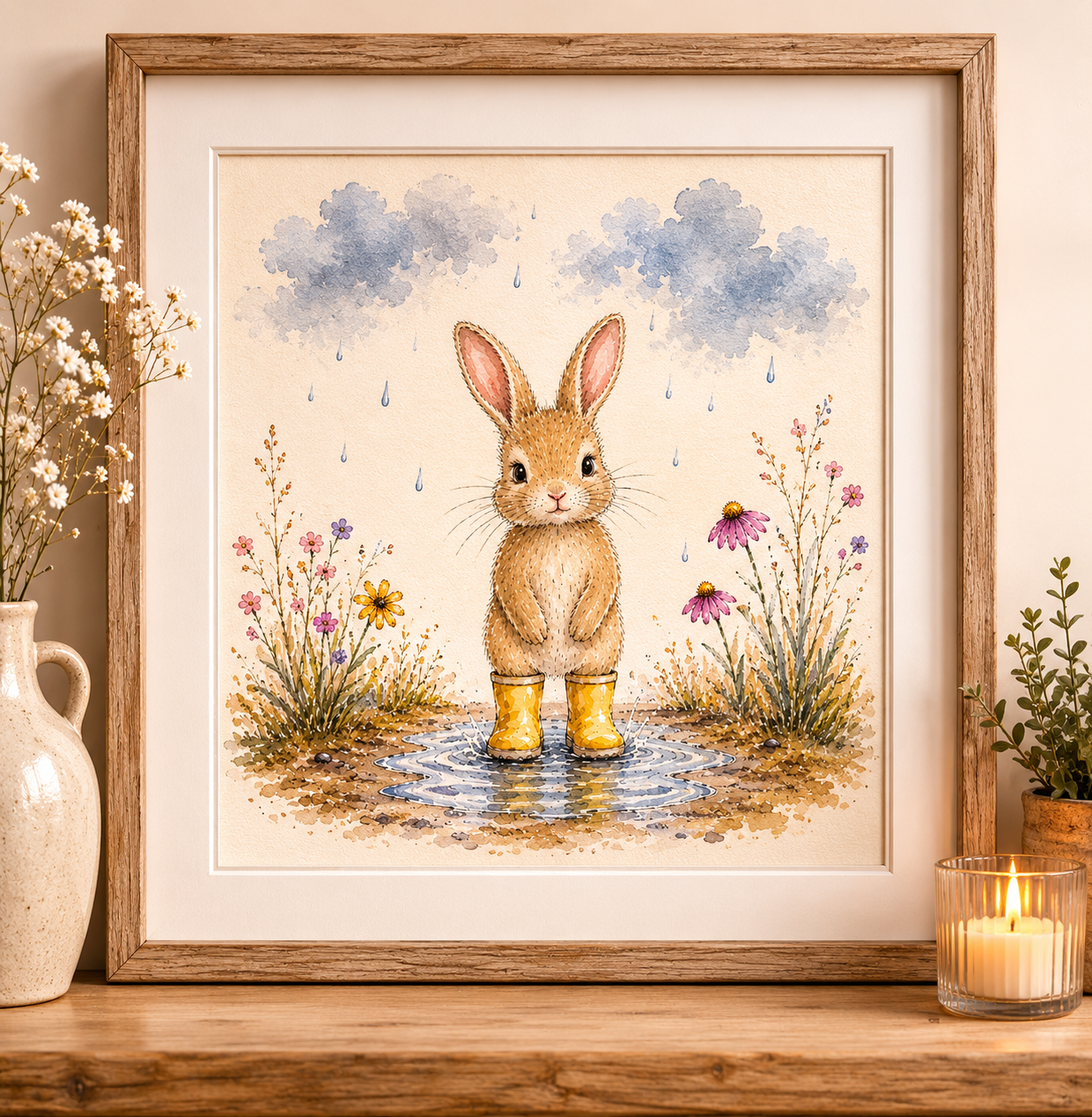 Bunny in Boots Digital Art