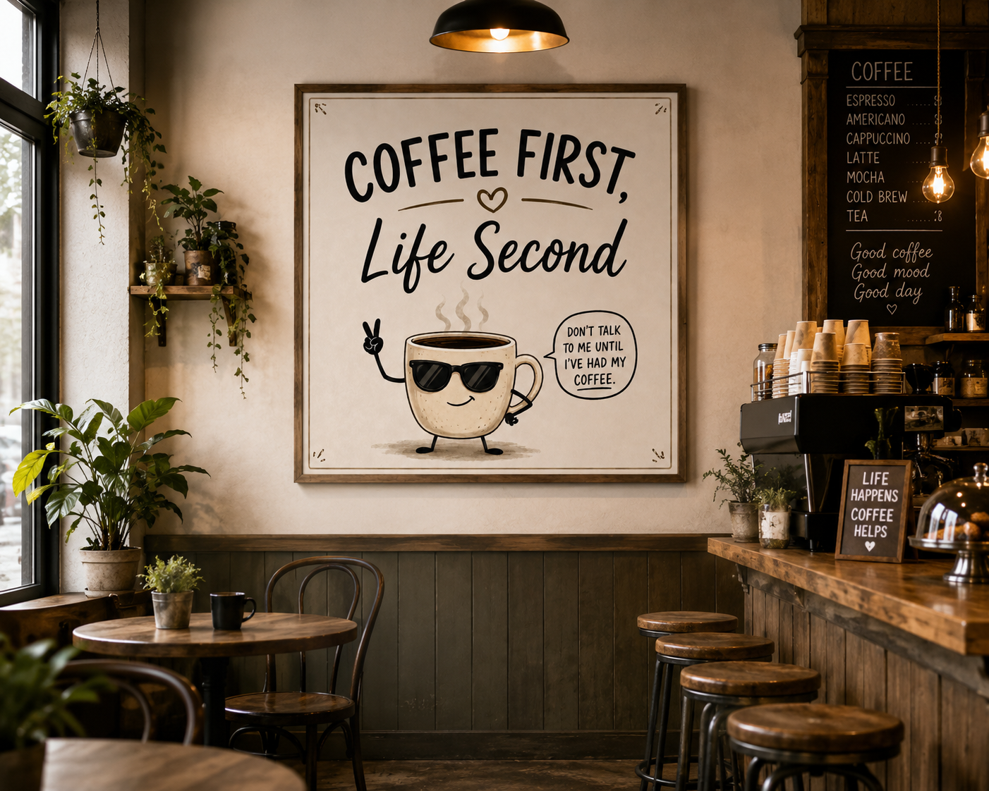 Coffee First, Life Second for Gents Digital Art