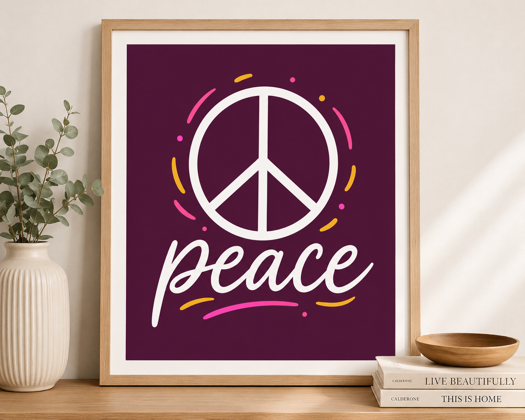 Purple Peace Sign