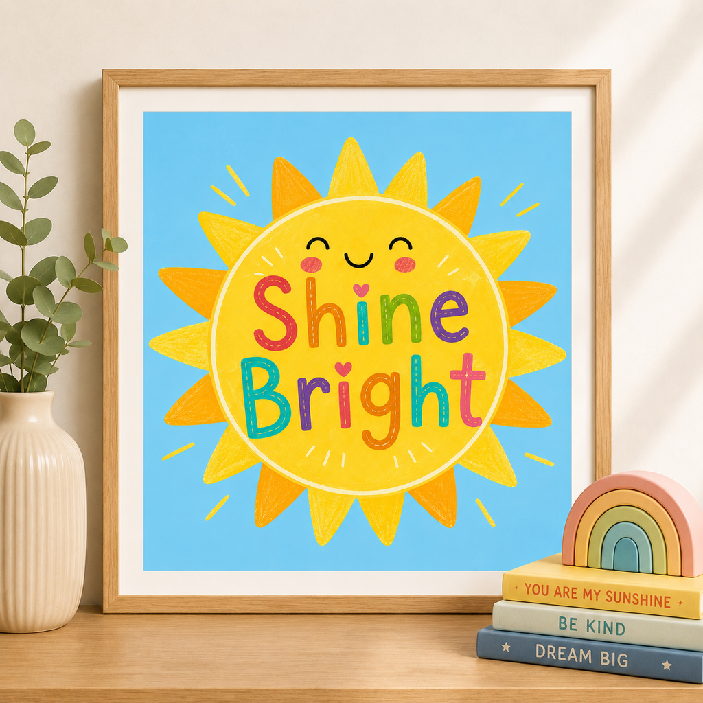 Shine Bright, Blue Digital Art