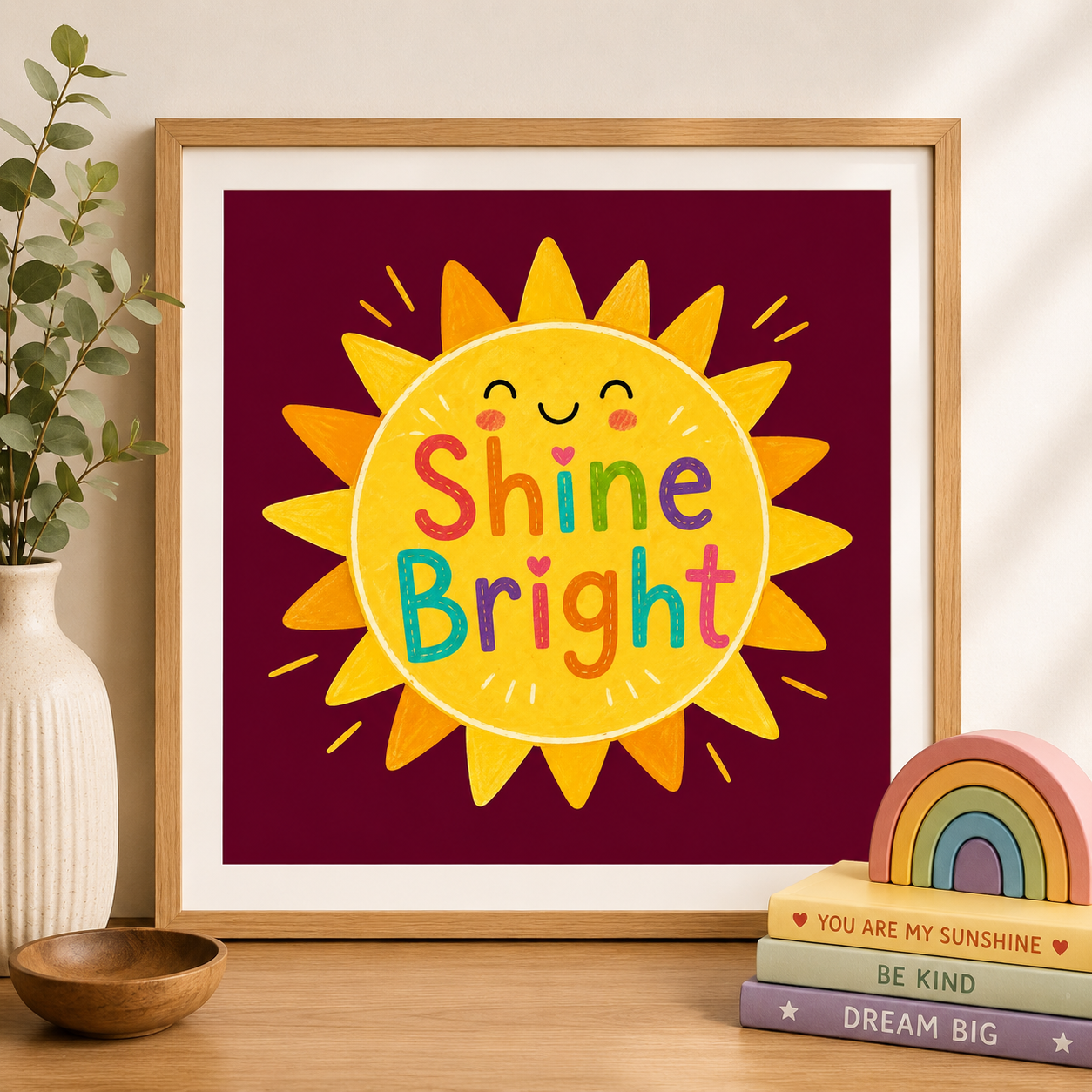 Shine Bright, Red Digital Art
