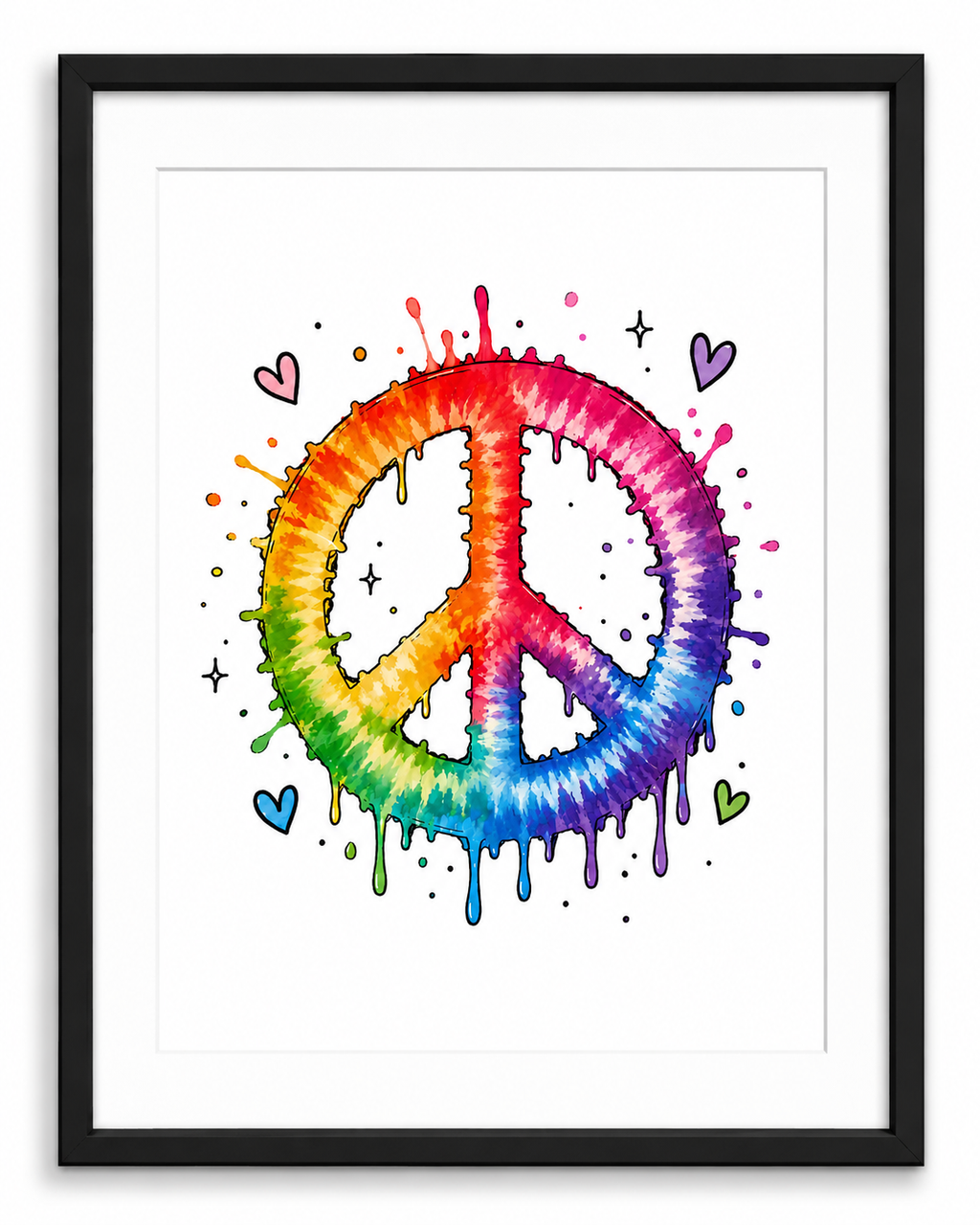 Rainbow Peace Sign Digital Art