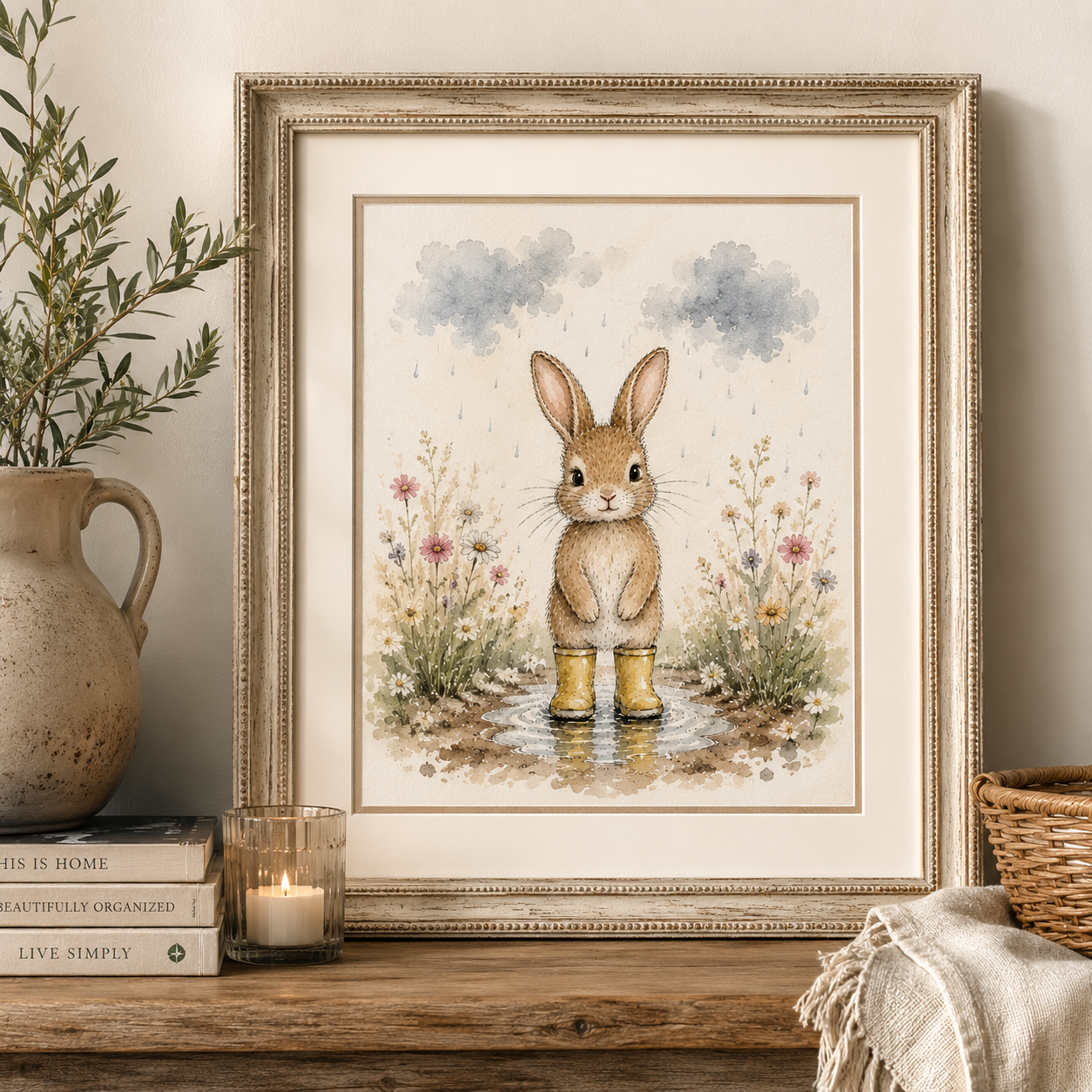 Bunny in Boots Digital Art