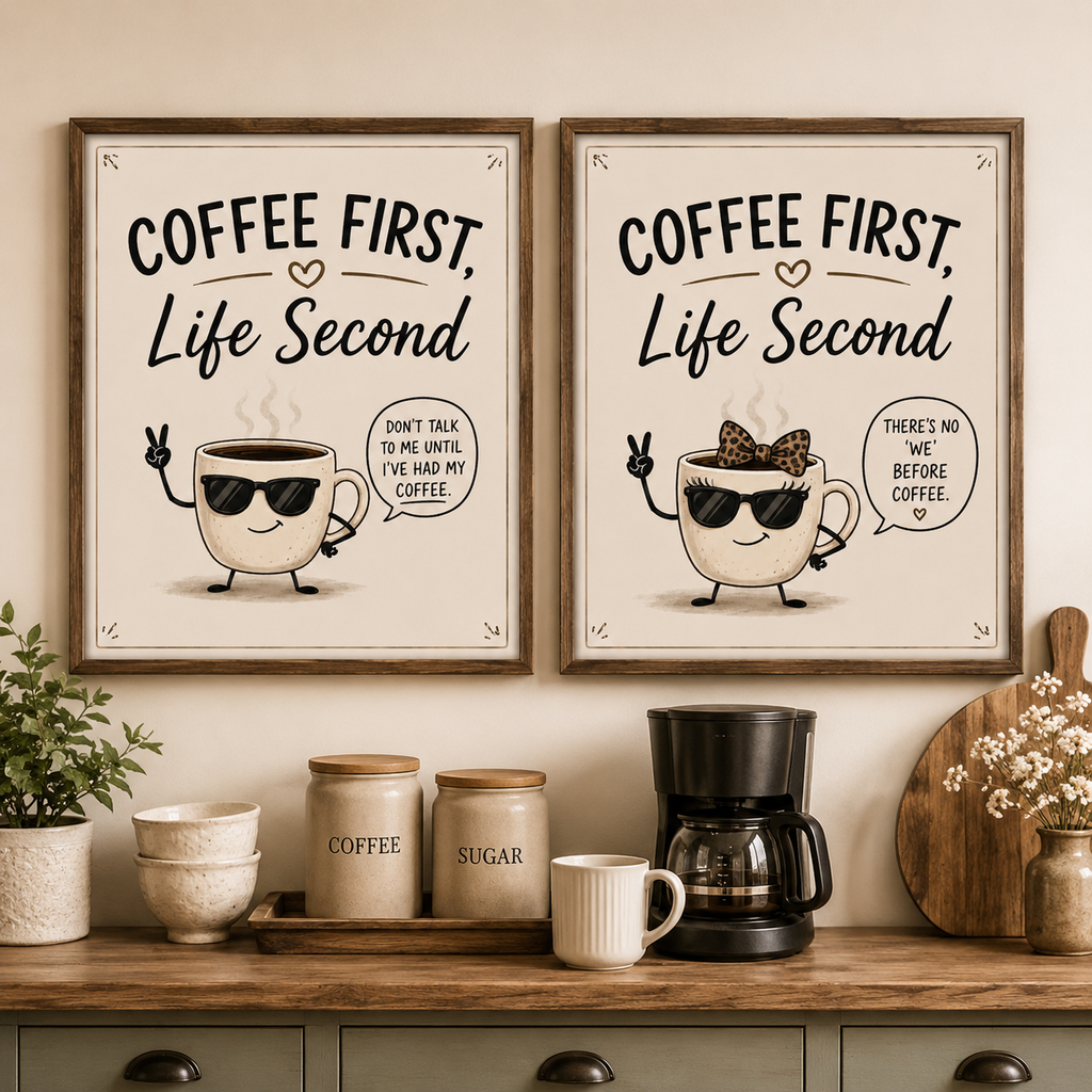 Coffee First, Life Second for Ladies Digital Art