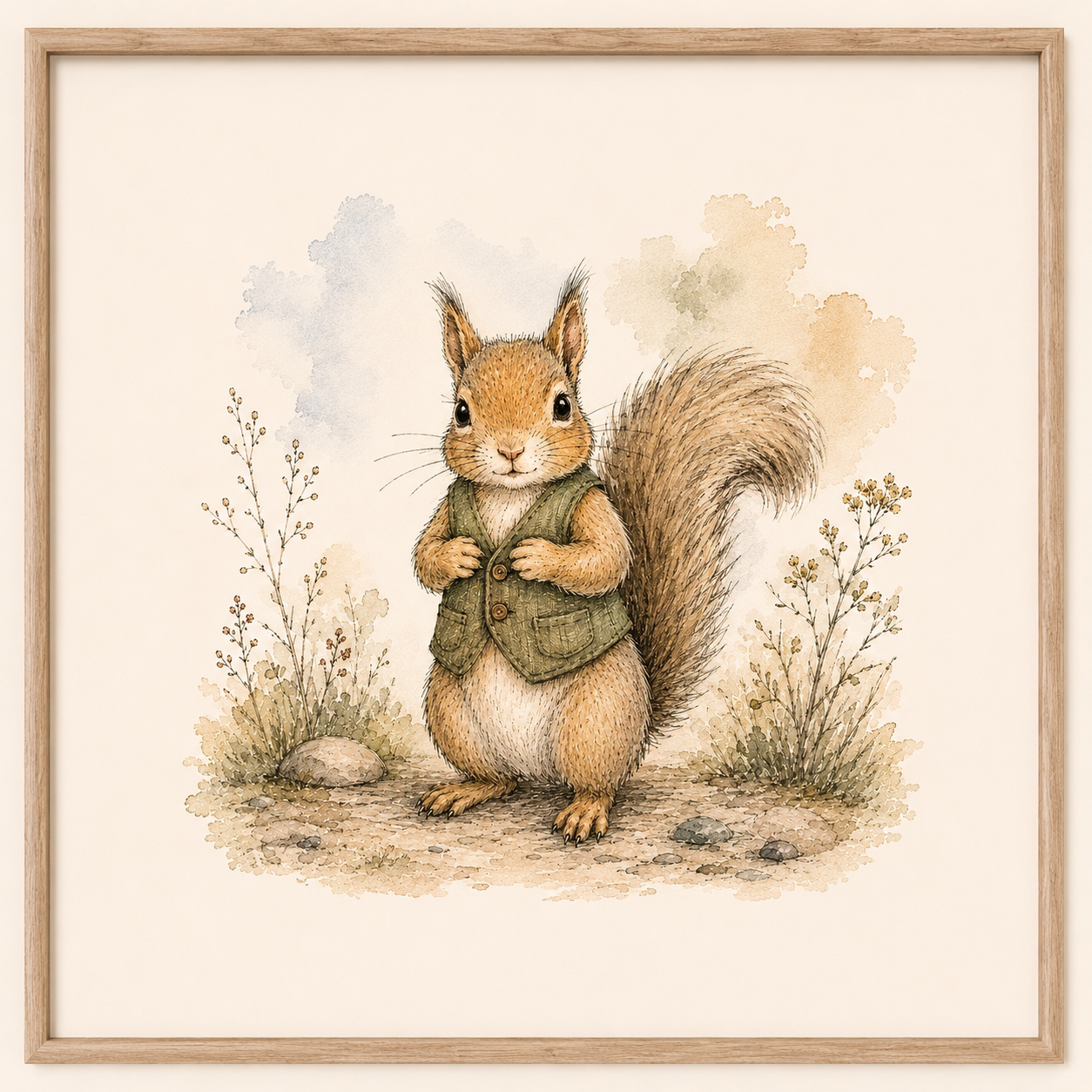 Squirrel in a Vest Digital Art