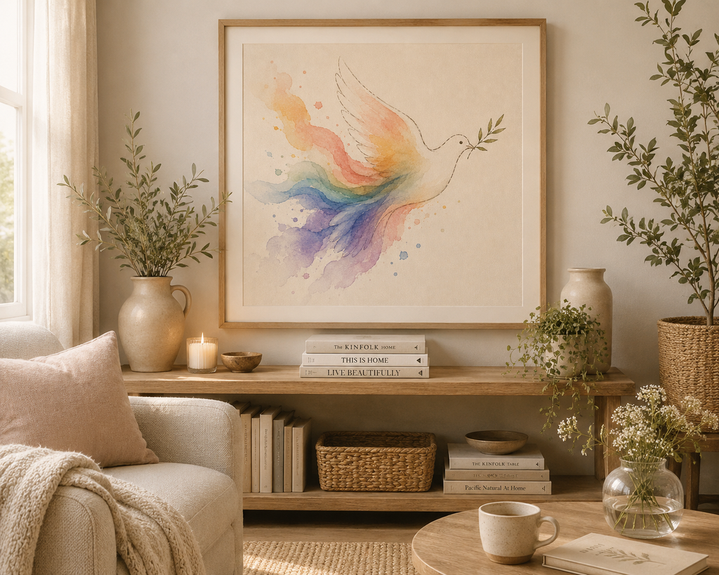 Rainbow Dove Digital Art