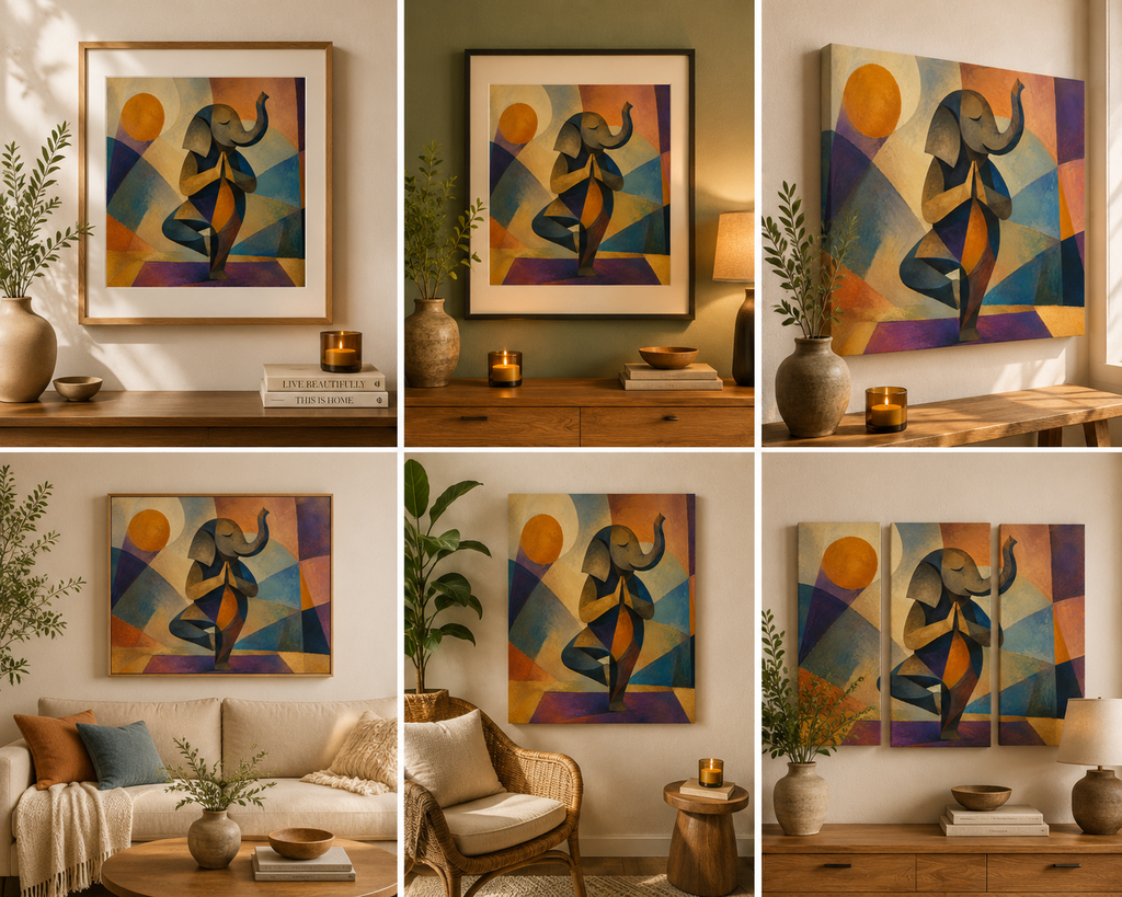 Elephant Yoga Digital Art