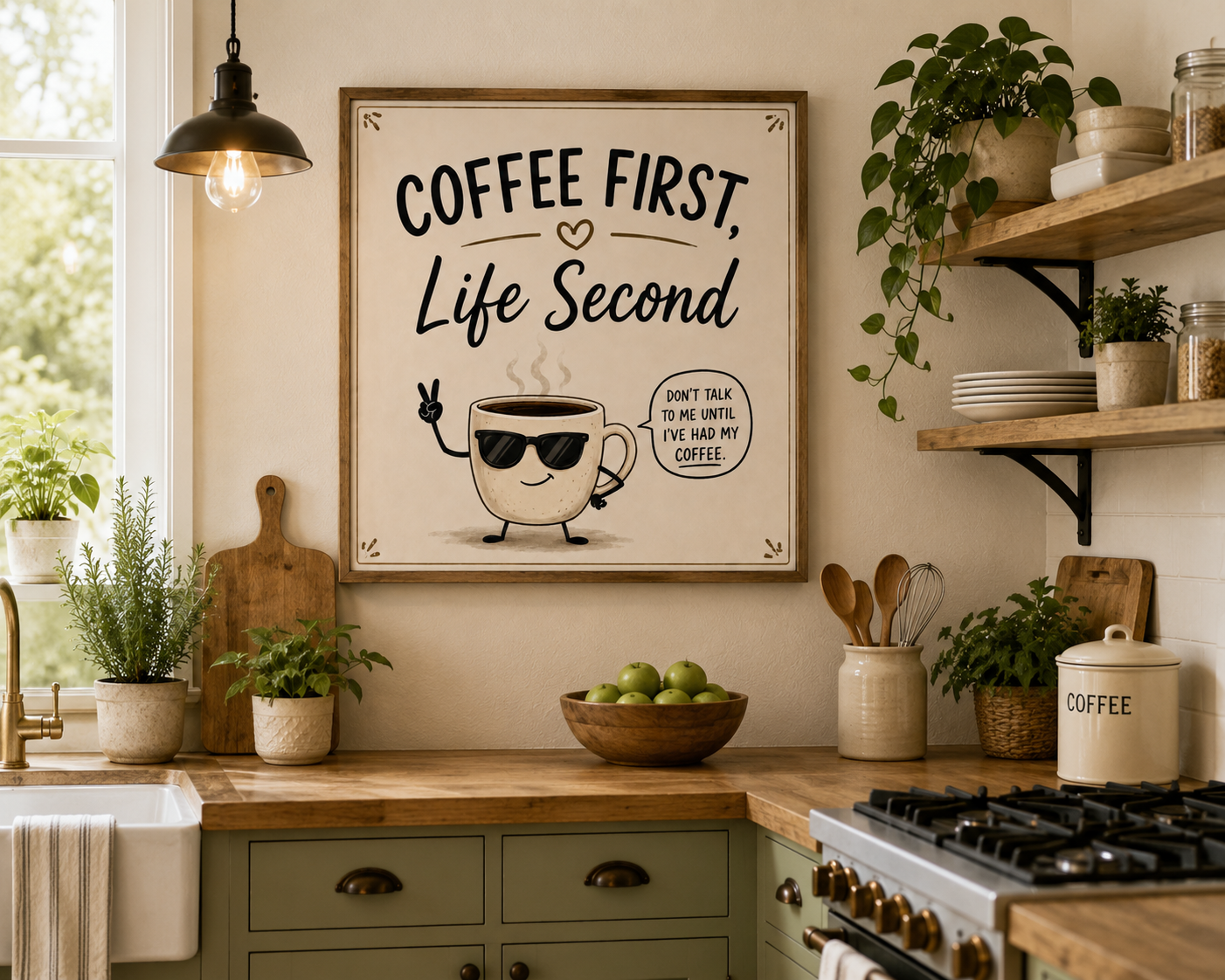 Coffee First, Life Second for Gents Digital Art