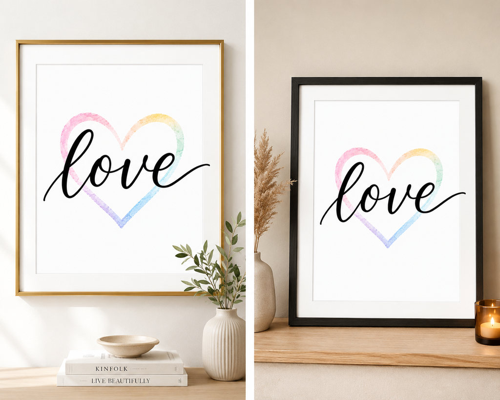 Love with Pastel Heart Digital Art
