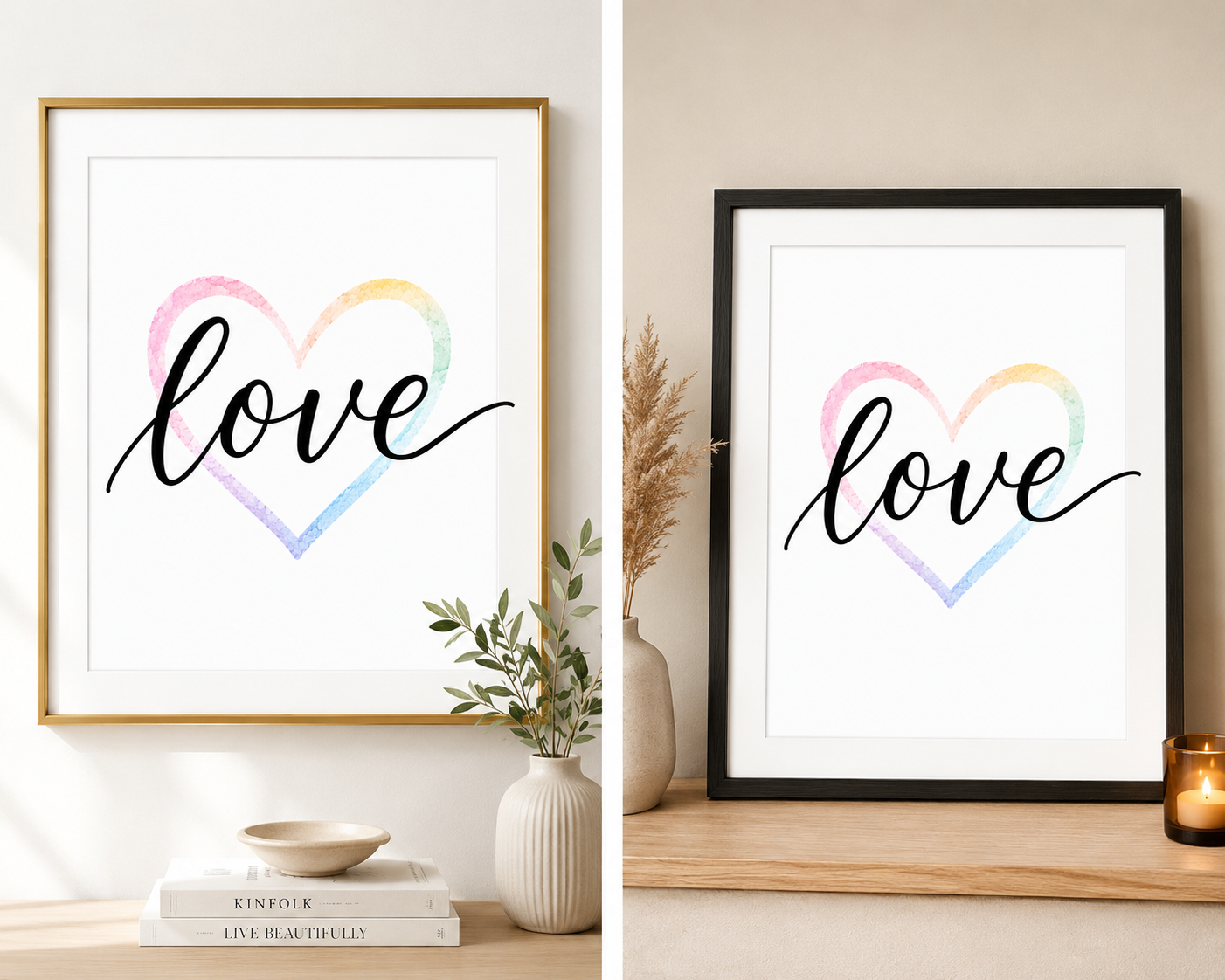 Love with Pastel Heart Digital Art