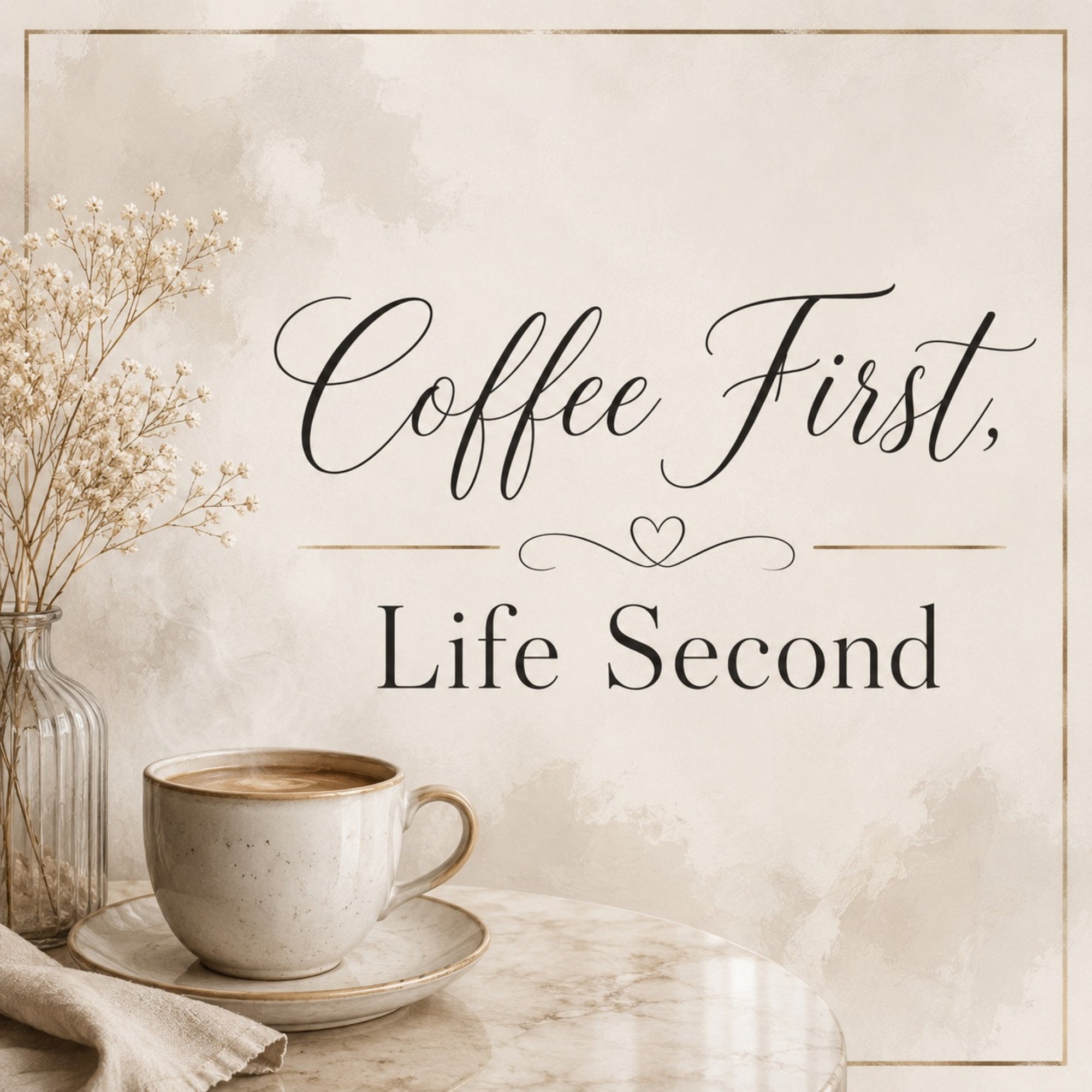 Coffee First, Life Second Digital Art