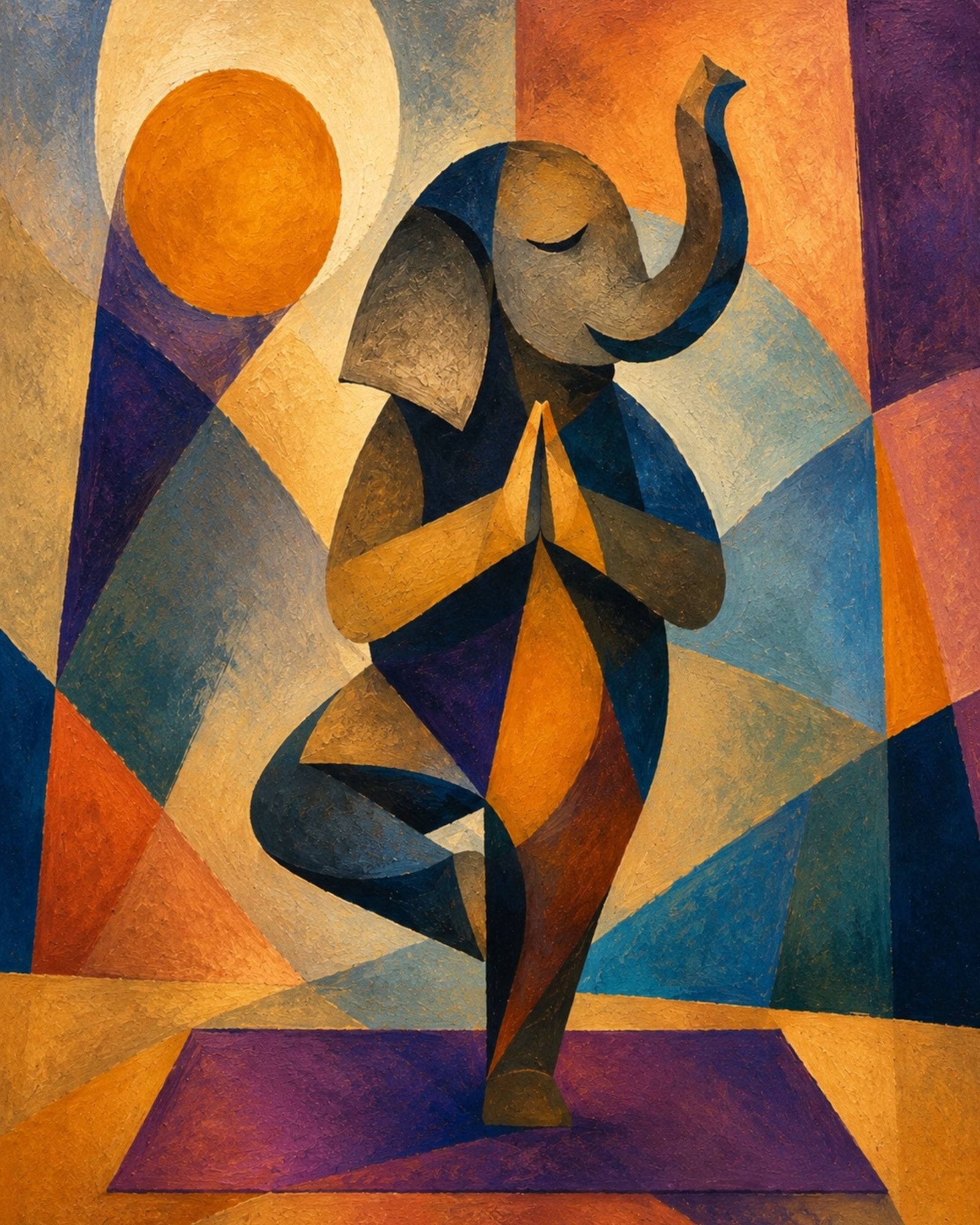 Elephant Yoga Digital Art