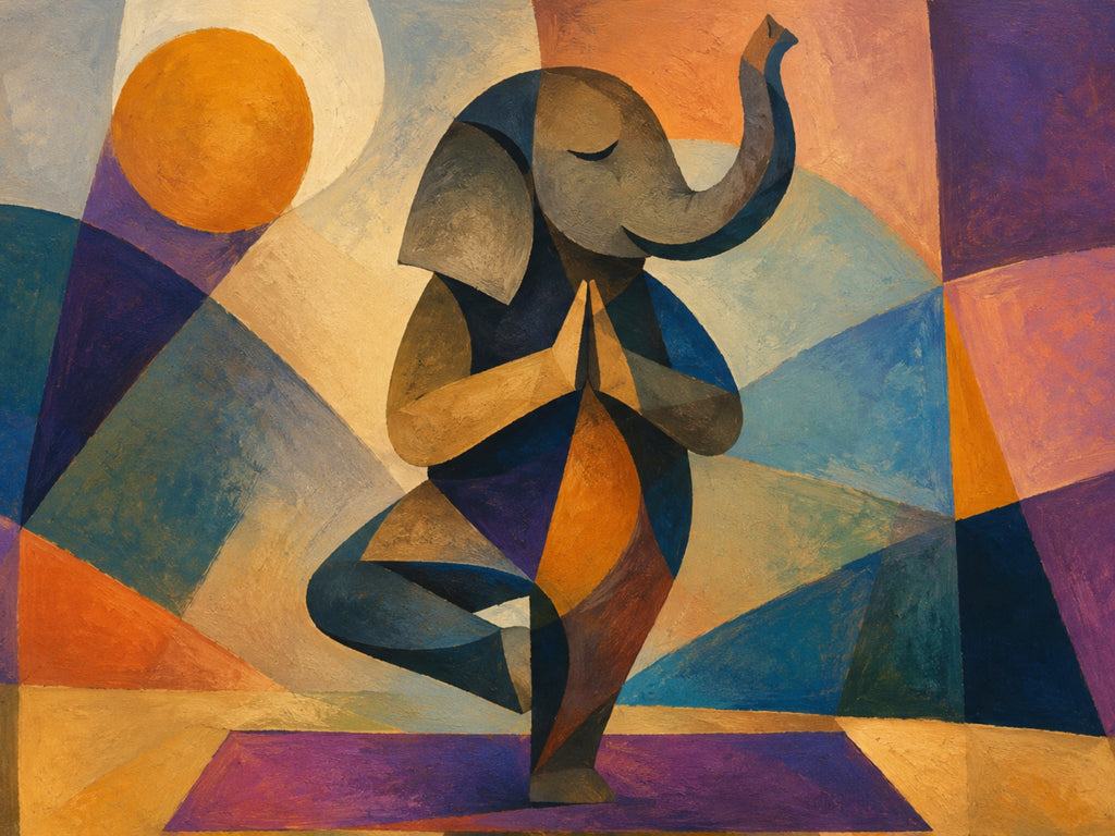 Elephant Yoga Digital Art