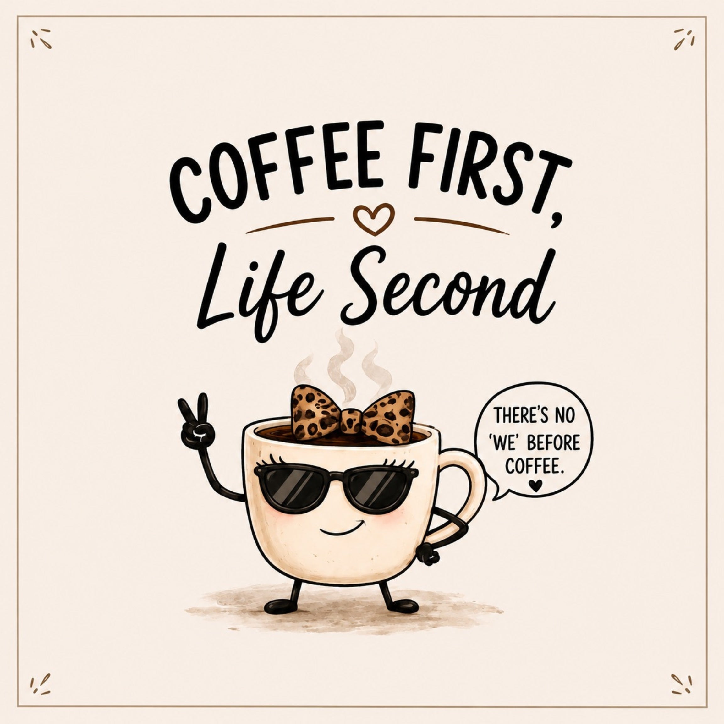 Coffee First, Life Second for Ladies Digital Art