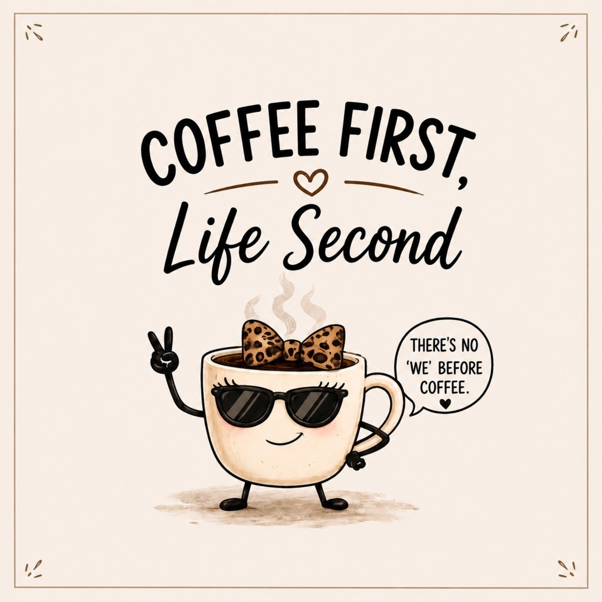 Coffee First, Life Second for Ladies Digital Art