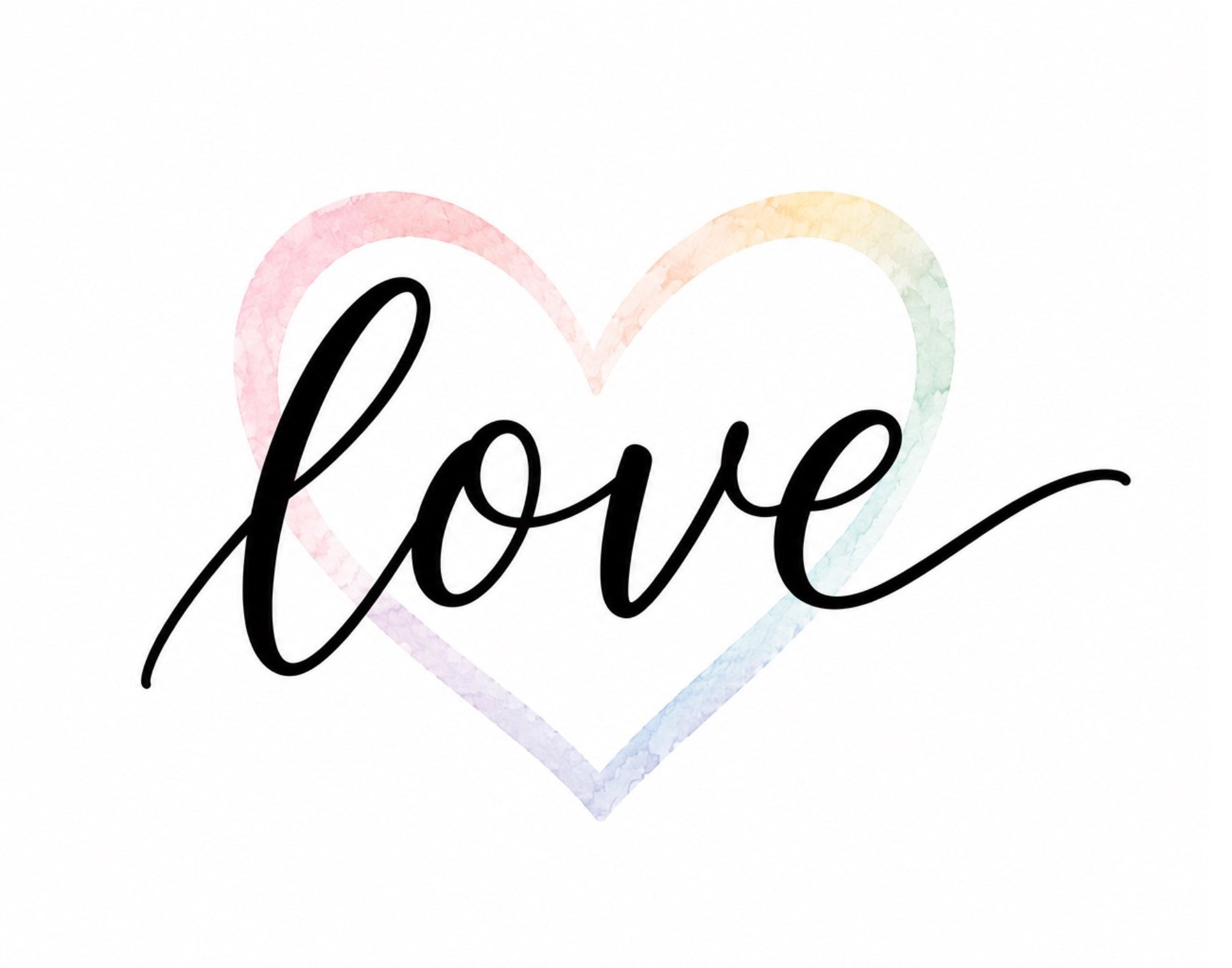 Love with Pastel Heart Digital Art