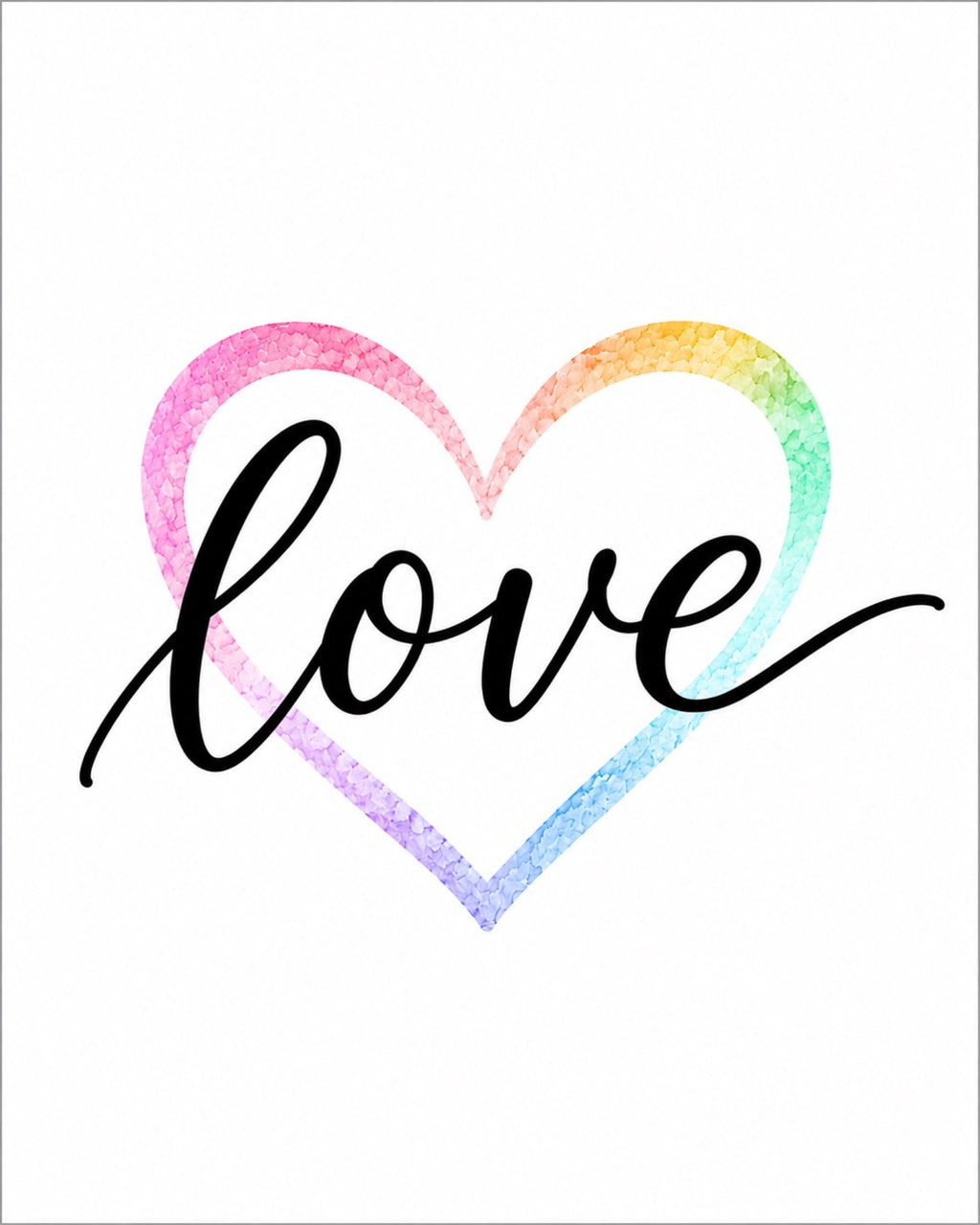 Love with Pastel Heart Digital Art