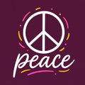 Purple Peace Sign