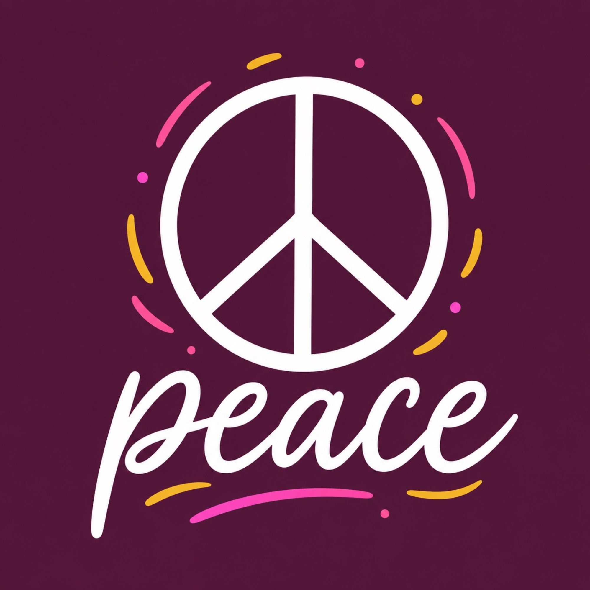 Purple Peace Sign