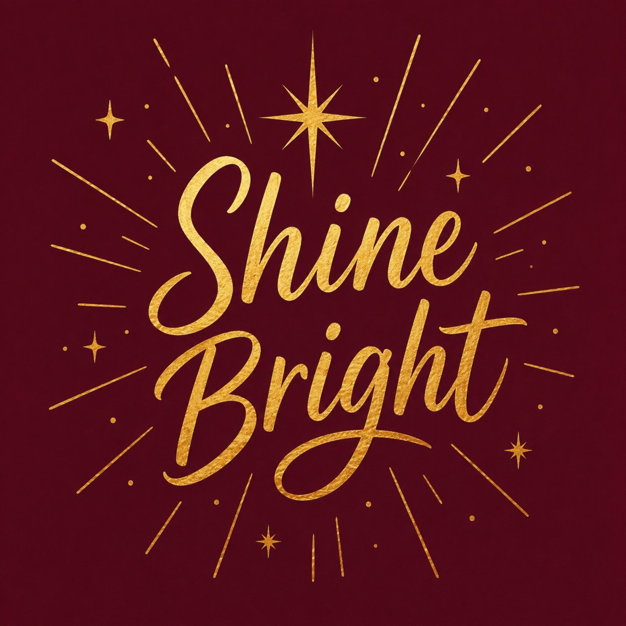Shine Bright, Gold Digital Art